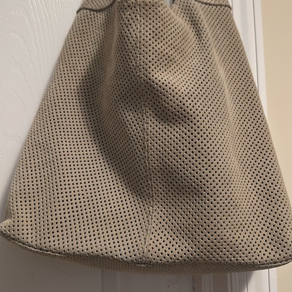 Brand New Vera Pelle Made in Italy taupe Leather Suede Hobo Shoulder Bag - Picture 4 of 16